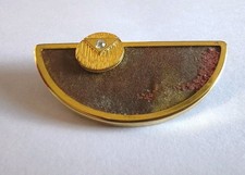 Vintage Brosche Uhlig Handmade