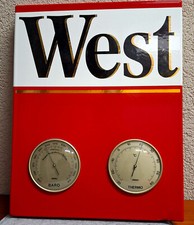 West Zigaretten Emaille Schild Werbeschild Wetterstation sehr selten!