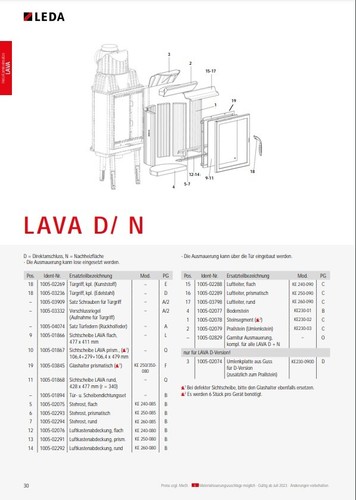 Ersatzteile leda lava n - "ersatzteile,