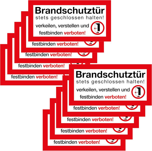 Aufkleber brandschutztür - 10,