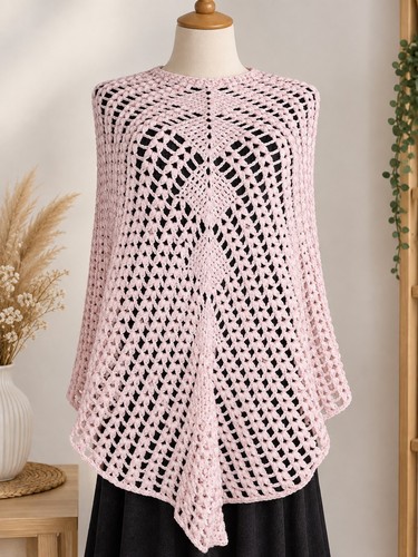 Handmade damen poncho pullover - damen, poncho-pullover