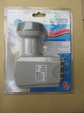 Quad LNB digital grau mit Wetterschutz 4er SAT  / Restposten H2DV3Reg3K1Nr7