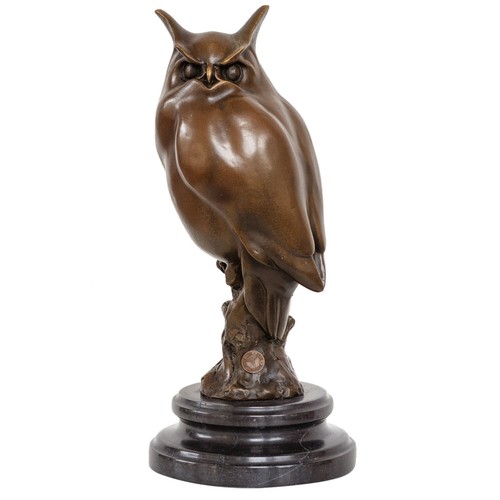 Bronzeskulptur uhu eule - bronzeskulptur,