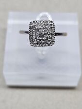 Diamantring 9 kt Weißgold