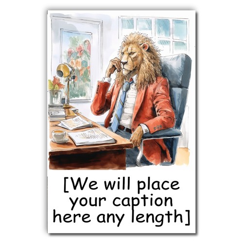 Löwe büroschild bedruckt auf - büroschild,