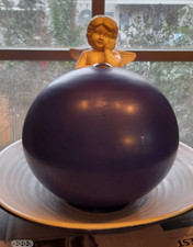 Brunnen Kugel mit Engel Putte Vogeltränke Steingut