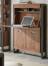 Sekretär Schreibtisch Schreib Kommode Eiche grau Industrial Design 90x127 Auburn