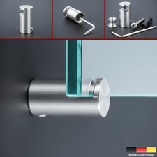 Spiegelklemme Edelstahl Ø15 Spiegelhalter Schilderbefestigung Plexiglas 1-6 mm