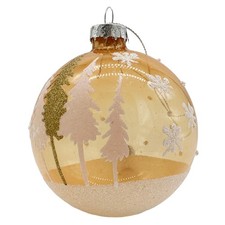 Glas Weihnachtskugel Weiß