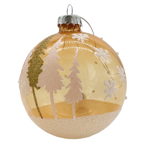 Glas weihnachtskugel weiß - glas,