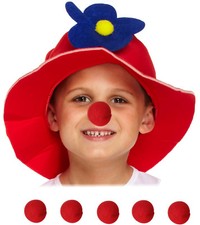5 rote Clowns Nasen Clownsnase Nase Narren Clown Zirkus Schaumstoff Karneval