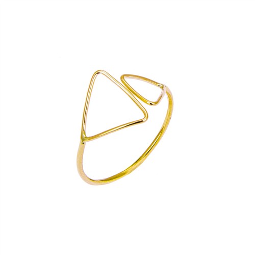 Gelbgold doppel dreieck - doppel,
