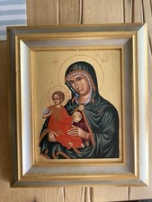 Siebdruck Ikone Madonna mit Kind 17. Jahrhundert Kardonas Ikonen GmbH mit Rahmen