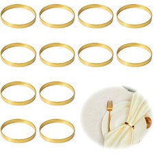 12 Stück Serviettenringe Gold