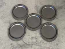 5 Backformen aus Stahl für Schichtkuchen von Wilton, anthrazit, ca. 15 cm Durchm