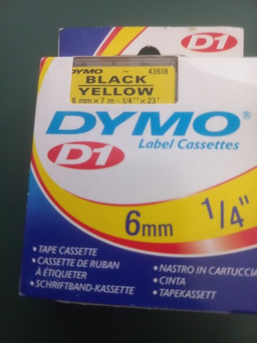 Dymo schriftband 6mm - dymo,