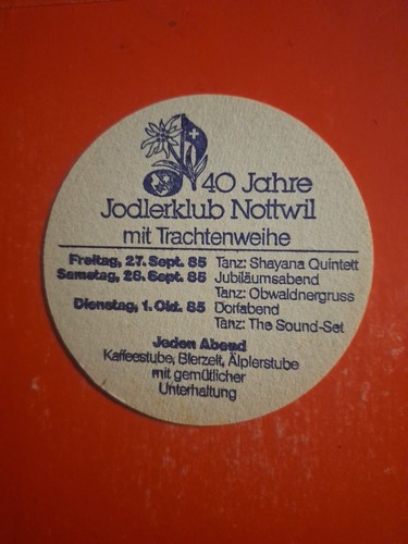 Bierdeckel 1985 nottwil - 1985,