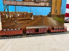 3 Fleischmann Güterwagons Spur N, 8203 Rungenwagon, 8311  und 8204 