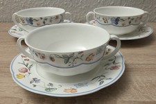 Villeroy und Boch Mariposa 3 x Suppentasse mit 3 x Untertasse 6 tlg.