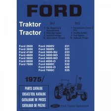 Fordson Ford 2600 3600 4100 4600 5600 6600 7600 Traktor Ersatzteilkatalog Teil 3