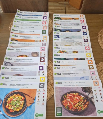 23x hellofresh rezeptkarten - 23x,