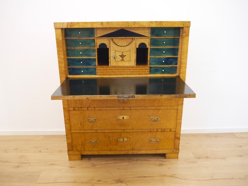 Biedermeier sekretär birke - biedermeier,
