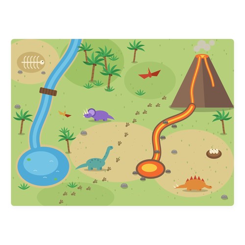 Dinosaurier land kinder tisch - land,