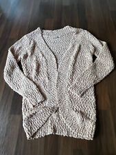 Chenille Weste rosa mit Pailletten in Gr. 34/36