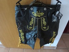 Lederhose, Plattlerhose schwarz, Größe 50