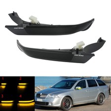 2x Schwarz Außenspiegel LED