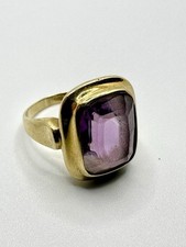 Goldring 585er Amethyst Gold Ring tolle schöne Schiene massiv