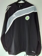 VfL Wolfsburg Training Sweatshirt 2010-2012 | Adidas | schwarz | Größe 9 | Retro