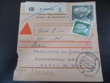 #1248 Paketkarte aus SCHIERLING nach Radis