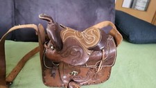 Cowboy Umhängetasche mit Sattel aus LEDER