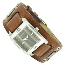 Fossil Damen Armbanduhr Leder Edelstahl Braun JR-9563 5ATM Batterie neu S119