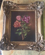 Realistisches Ölgemälde  Rosen Stillleben von " Falk"