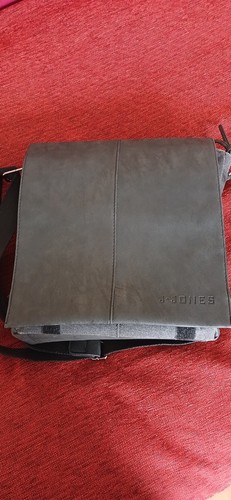 Collegetasche leder stoff mix - collegetasche,