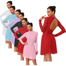 Damen Kleid Lange Ärmel