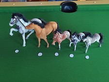 Vintage Fliska Pferd Samtponys mit Fell Spielzeug Pferde Figur Sammeln Retro Rar