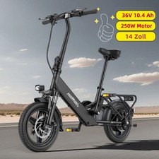 Klappbar E-Bike 14" Elektrofahrrad Ultraleicht E bike E-City Bike bis 60km 120kg