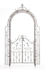 Rosenbogen Grenada Metall Rankhilfe mit Tor Pergola Spaliere Garten Rankbogen
