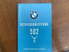 Betriebsanleitung BMW 502 Handbuch V8 3.2 Ltr. Barockengel 9/1954 *NOS* Serie 1