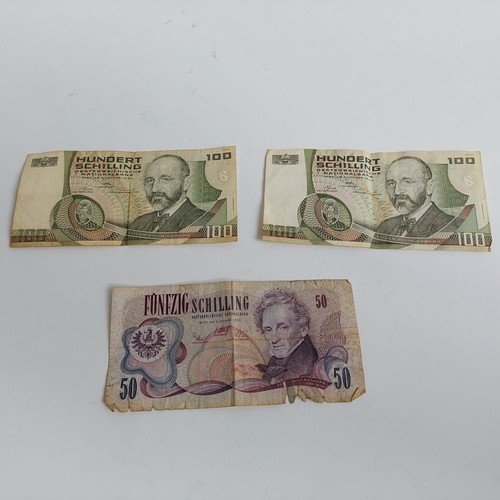 Banknoten österreich 2x - 3,