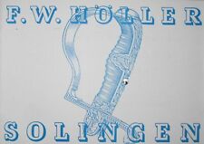 F.W. Höller Solingen 3 Reich Großformat Blankwaffen Militaria 2WK