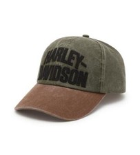 Harley-Davidson Cap Arched Front, Braun, Baumwolle, Gr. S-3XL