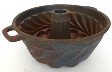 Alte Backform Gugelhupf Form Kuchenform Gusseisen Eisen Rost Vintage Brocante