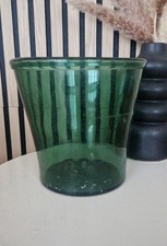 Grünes Glas Antik Blumentopf