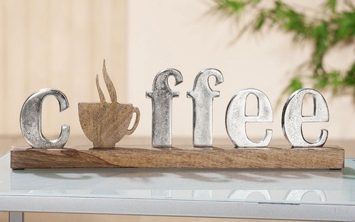 Schriftzug coffee aluminium - schriftzug,