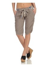 Damen Leinenhose Caprihose