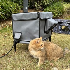 Outdoor beheiztes Katzenbett mit Heizkissen, klappbar